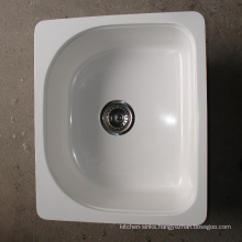 Countertop heat preservation hot selling acrylic round single bowl resin kitchen double utility terrazzo sinks